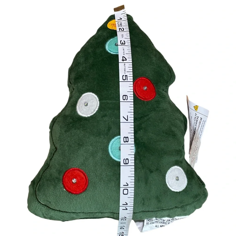 Christmas Tree LED Light Up Decorative Throw Pillow NWT
